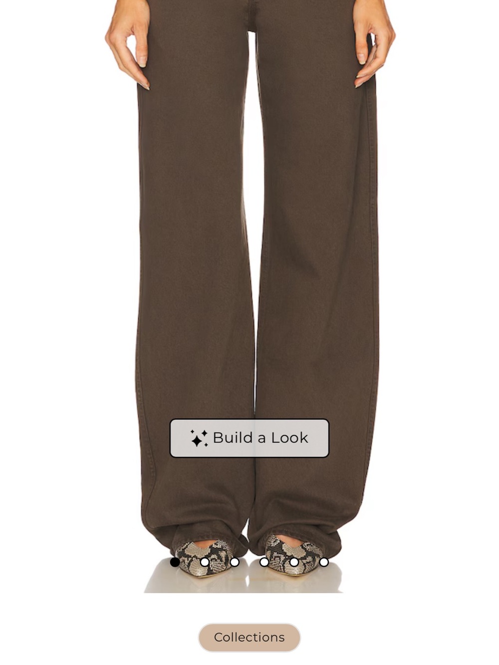 GRLFRND Tan High-Rise Wide Fit Jeans